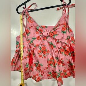 Floral Pink Sleeveless Top